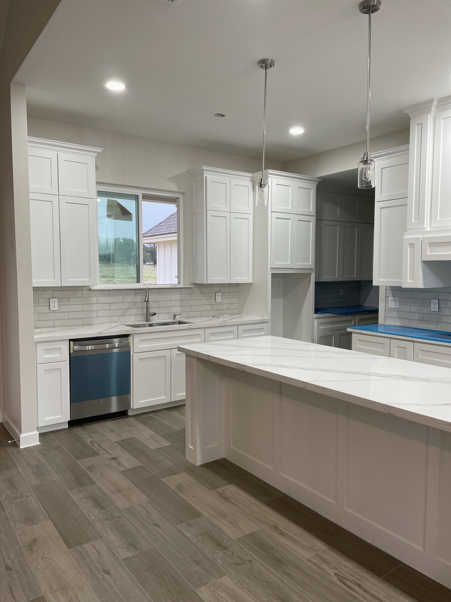 Kitchen detail with quartz counters